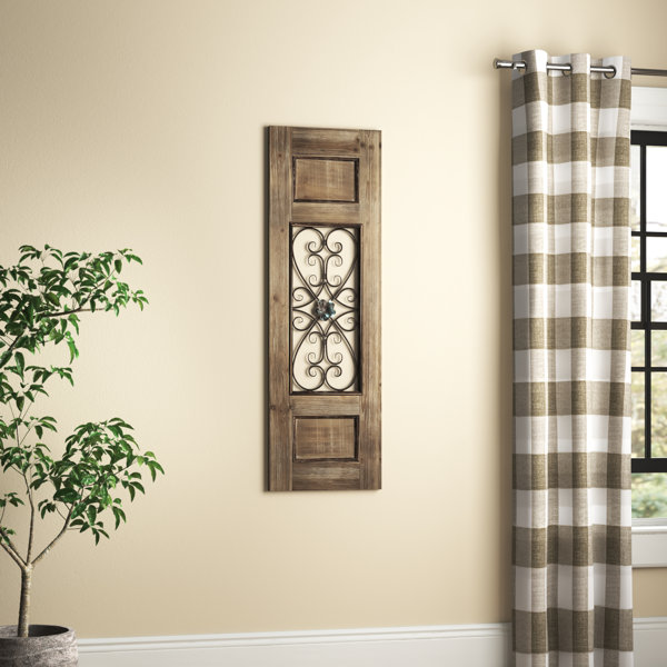 Laurel Foundry Modern Farmhouse Oliverio Decorative Metal and Wood Door